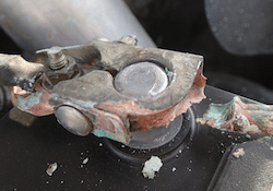 Broken Car Battery Terminal