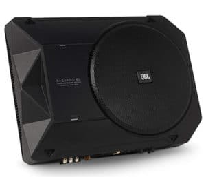 JBL powered subwoofer system is underseat