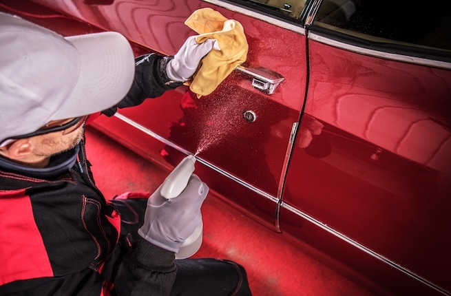 Cleaning a classic car and removing gas odor