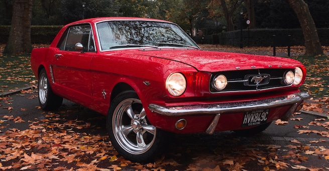 Loveley Red Ford Mustang a "Classic Car"