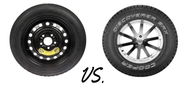 Donut spare tires vs full size spare tires