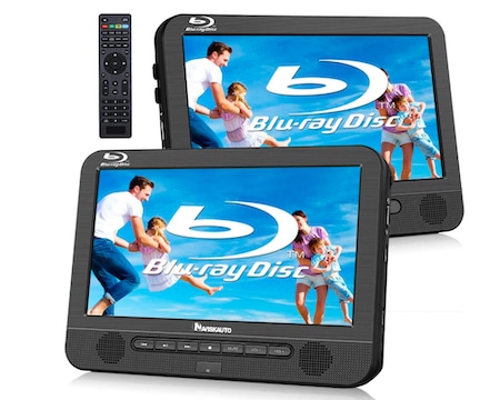 NAVISKAUTO 10.1 Inch Car DVD Players with Rechargeable Battery