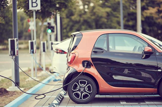 Photo of a car recharing more than half a tank