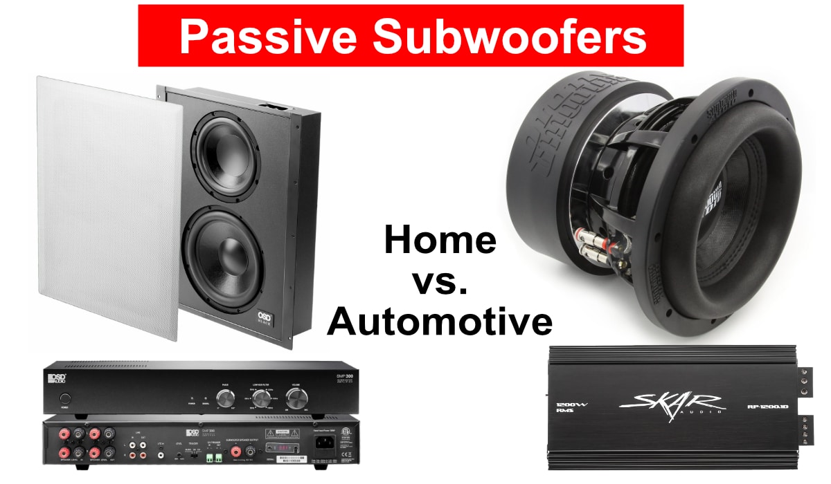  Car and home passive subwoofer speaker main difference